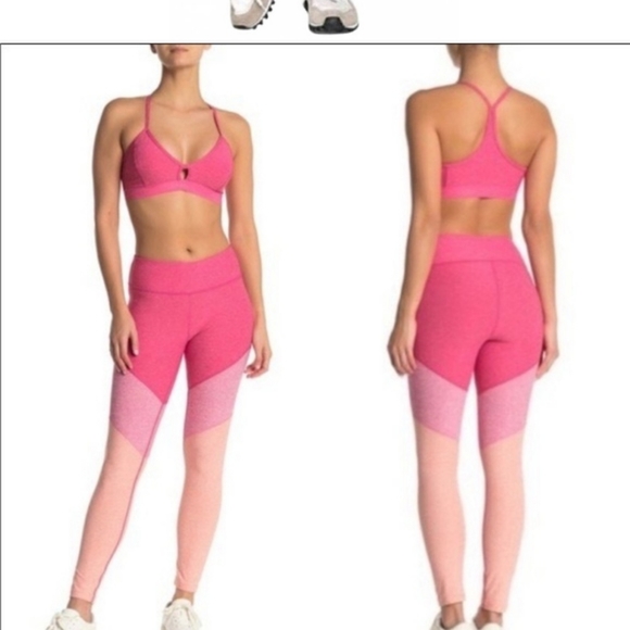 Outdoor Voices Pink Colorblock Yoga Leggings - Picture 6 of 6